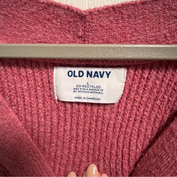 Cozy Pink Knit Cardigan Sweater - Picture 2 of 2